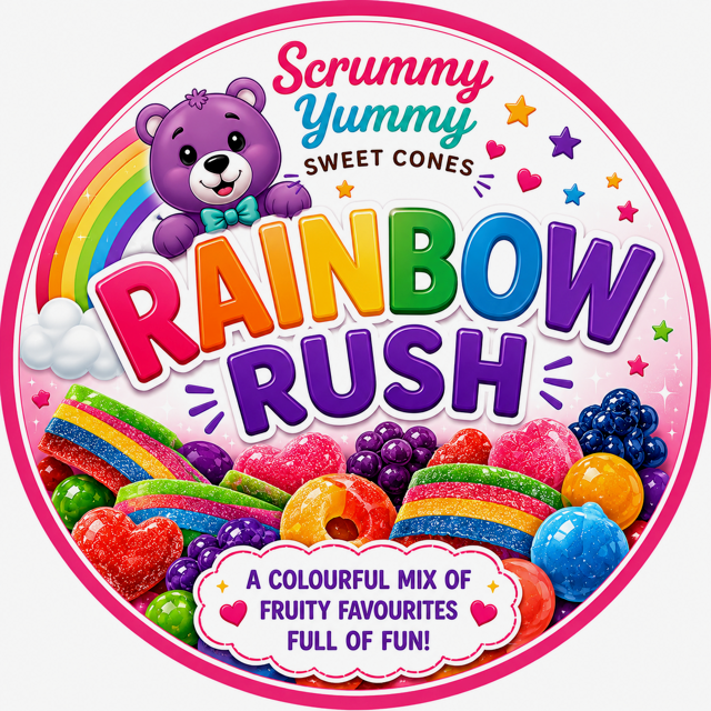 Rainbow Rush  - x1 sweet cone